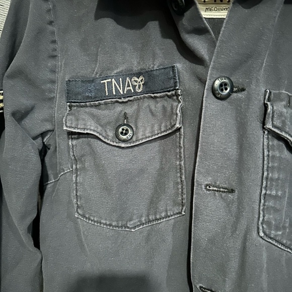 TNA Navy Blue Shirt Jacket - Picture 3 of 6